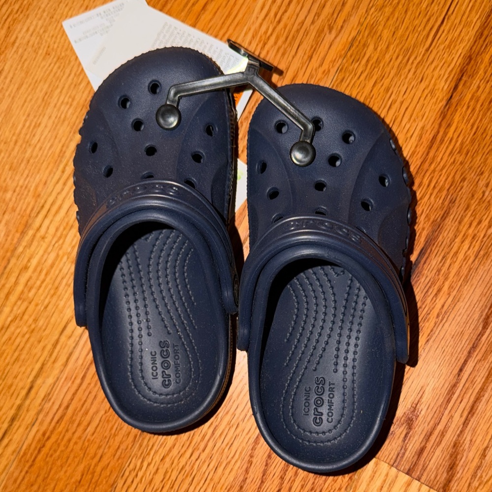 CROCS Kids Navy Blue Baya Clogs
